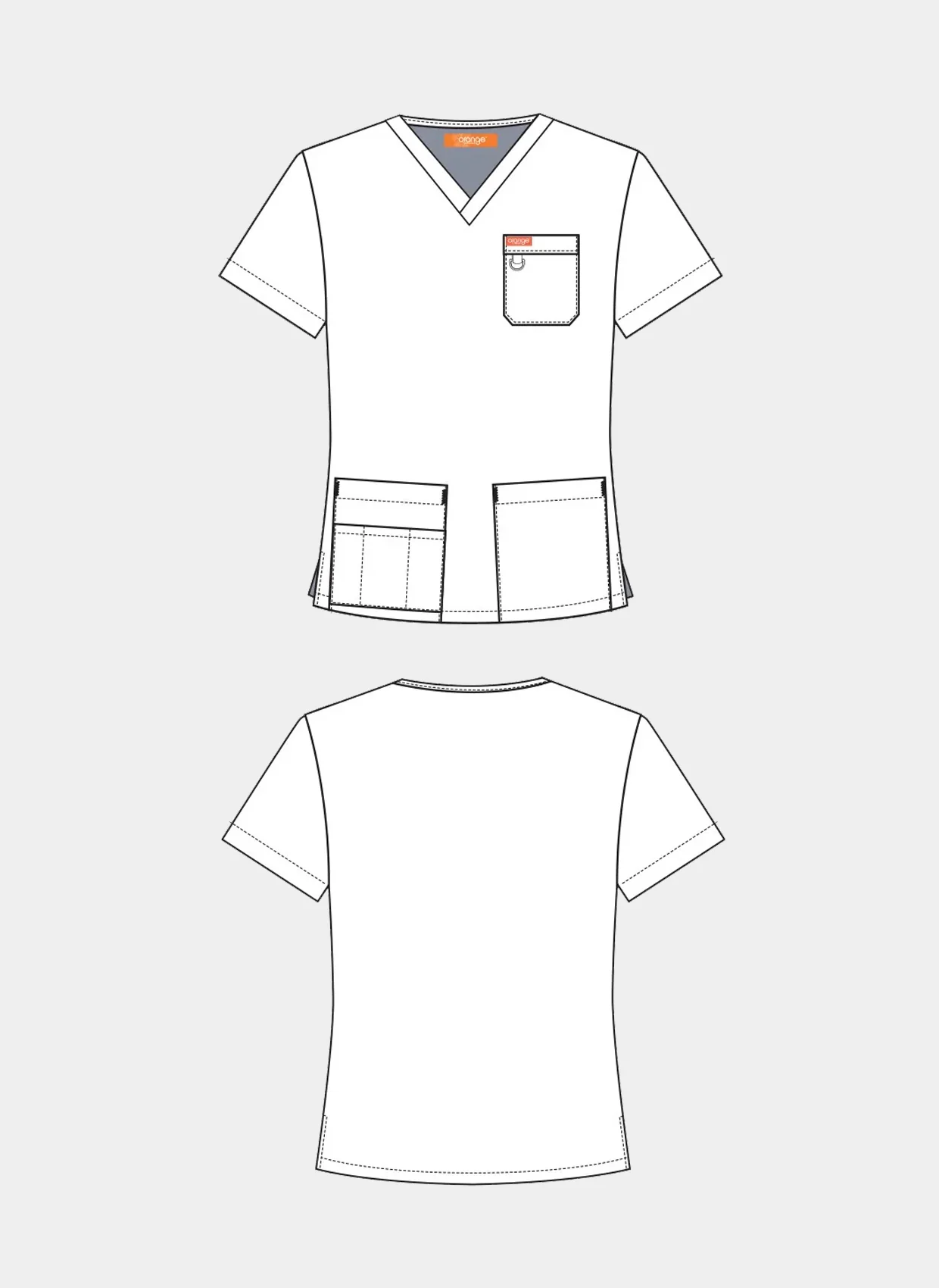 Unisex Orange Standard Balboa Scrub Top - True Ceil - Image 7