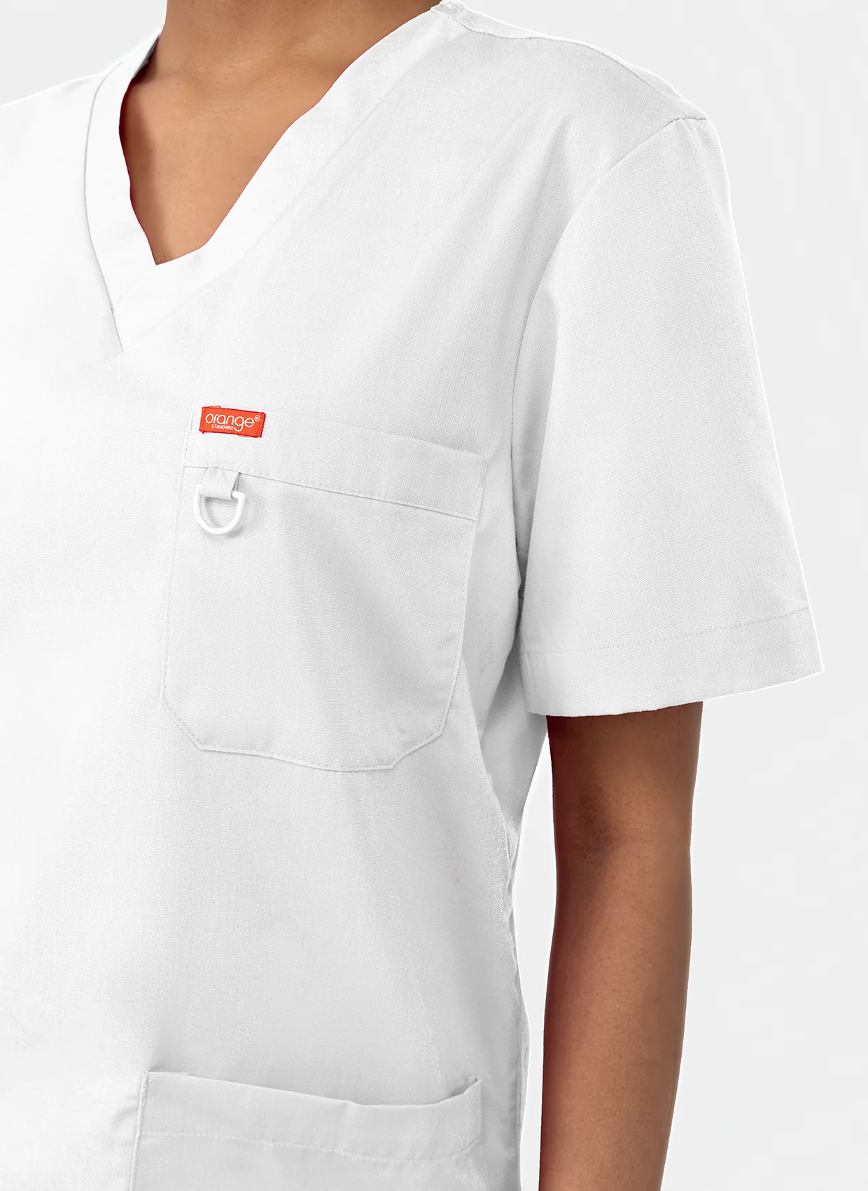 Unisex Orange Standard Balboa Scrub Top - White - Image 4