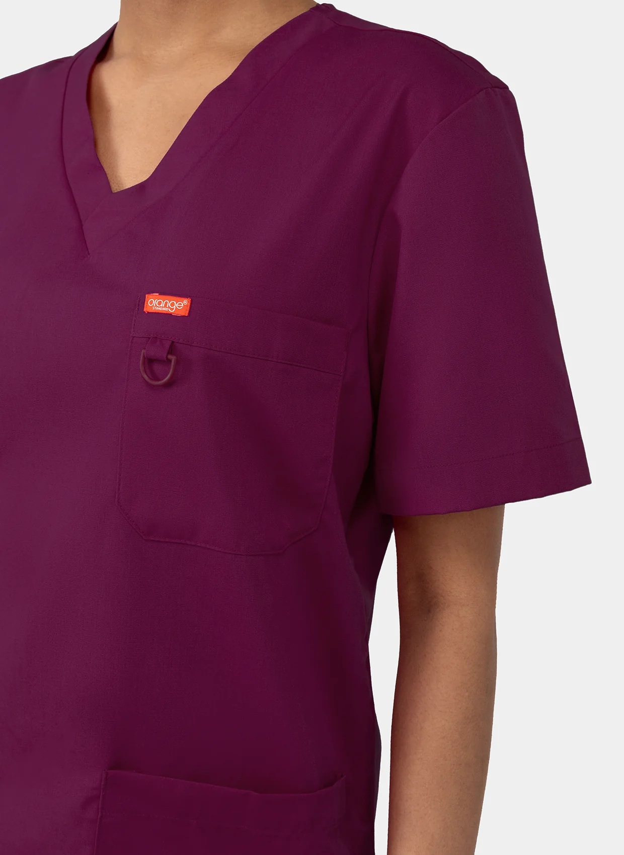 Unisex Orange Standard Balboa Scrub Top - Wine - Image 3