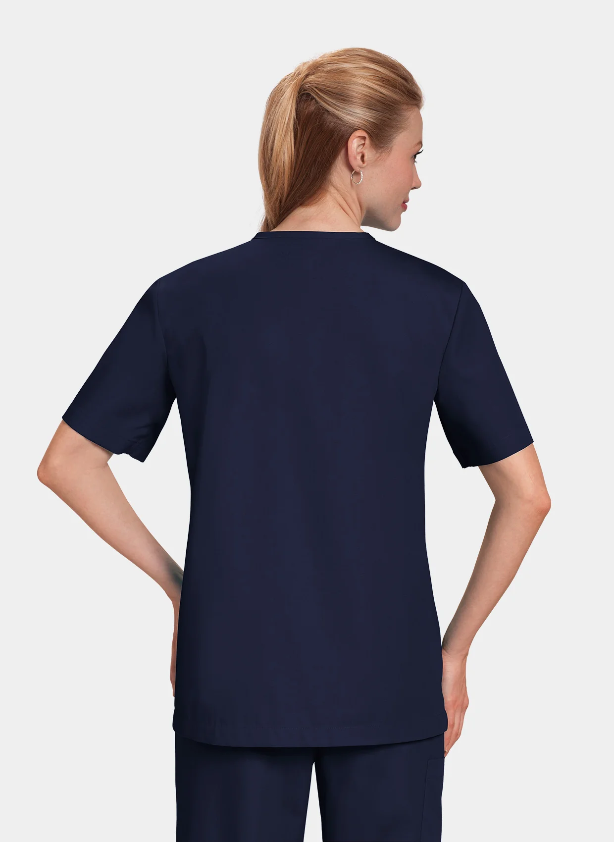 Unisex Orange Standard Balboa Scrub Top - Navy - Image 6